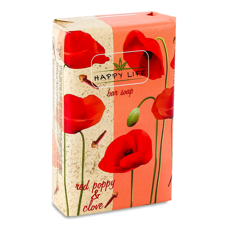 Мило Червоний мак та гвоздика 180г Happy Life
