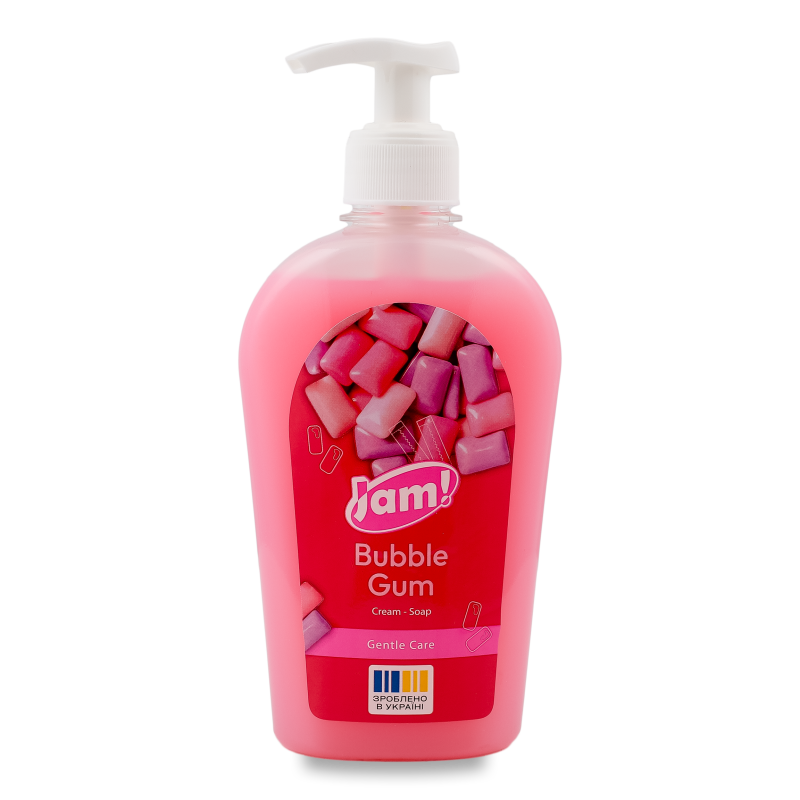 Крем-мило Bubble Gum з гліцерином 325г з дозатором Jam!