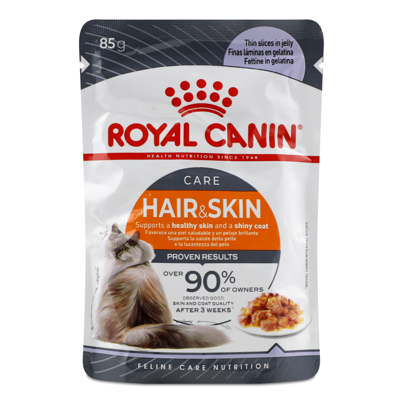 Корм д/дорослих котів Інтенс Бьюті шматочки в желе 85г пауч Роял Канін