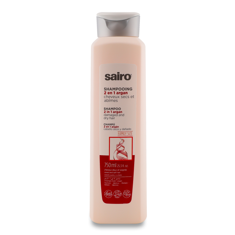 Шампунь 2в1 масло Аргани 750мл Саіро