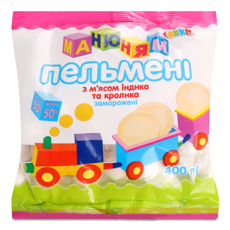 Пельмені Ма-ню-ням з індичкою та кроликом 400г Ласка