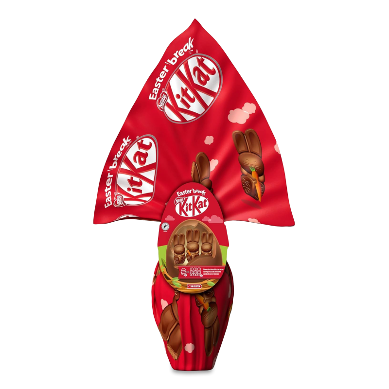 Набір Easter break Яйце з молочного шоколаду+Фігурка з молочного шоколаду Кролики 3шт 243г Kit Kat