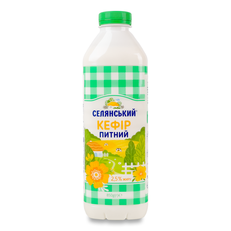 Кефір 2,5% 850г пет Селянський