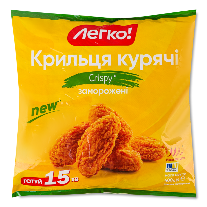 Крильця курячі Crispу” заморожені 400г Легко