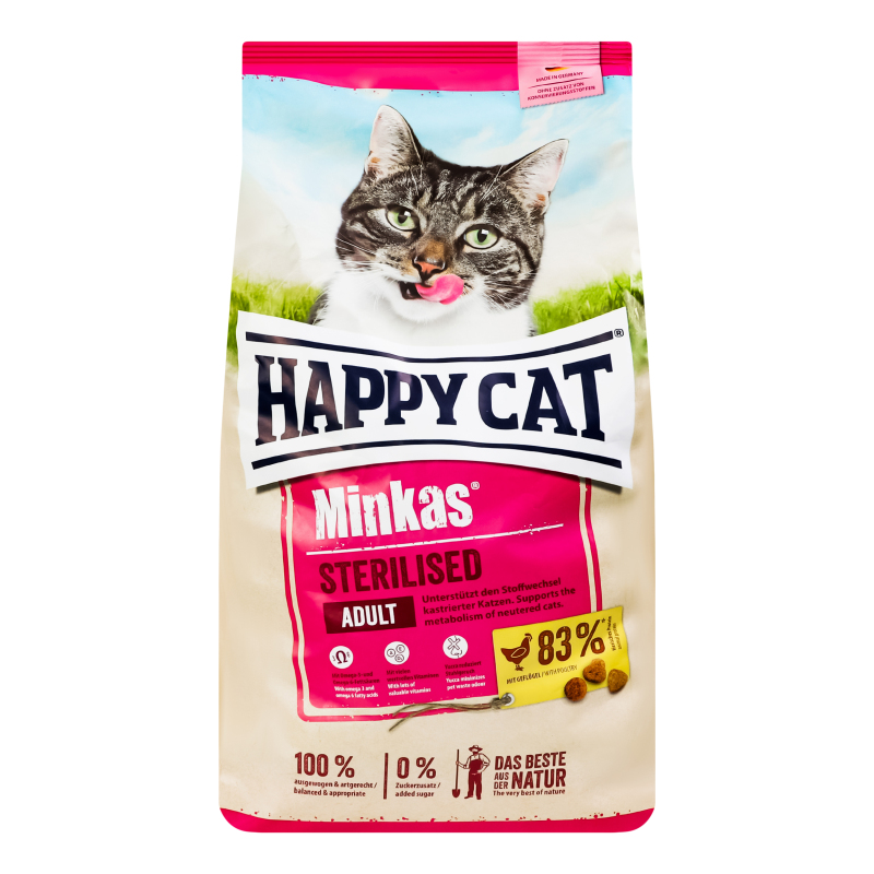 Корм для котов Happy Cat Minkas Sterilised птица(4001967074208): купить ...