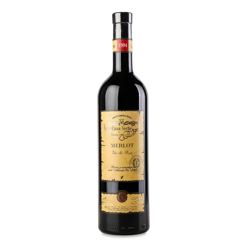 Вино Мерло червоне сухе 9-11% 0,75л Аліанца