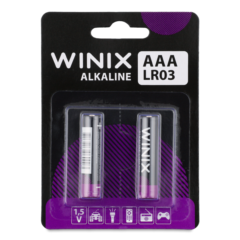 Елемент живлення лужний AAA LR03 2шт Winix
