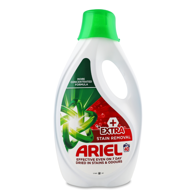 Засіб миючий синтетичний рідкий Extra видалення плям 1800мл Ariel