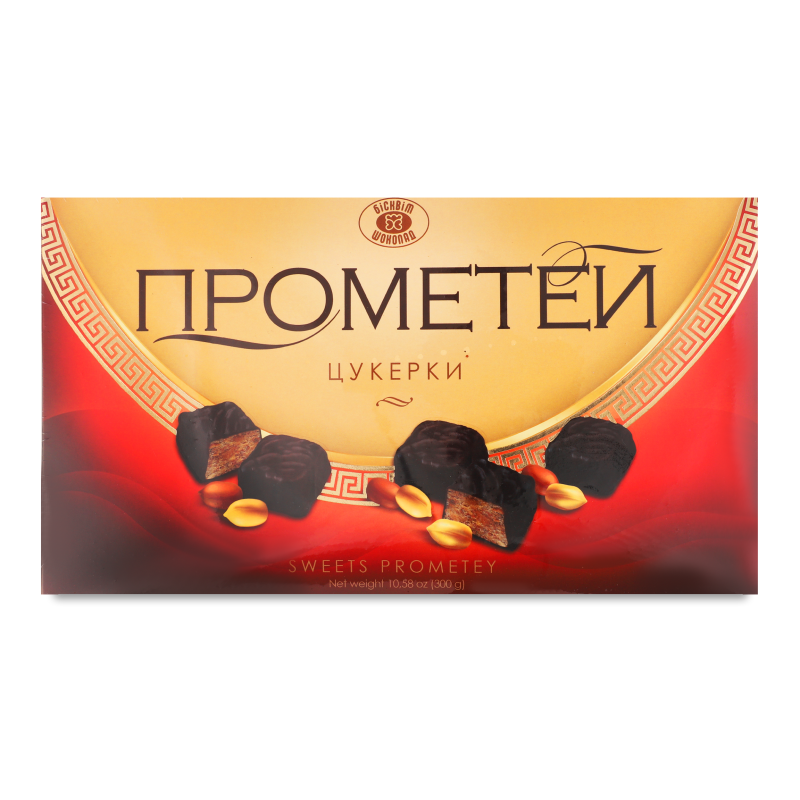 Цукерки Прометей 300г Бісквіт-шоколад