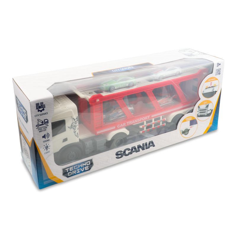 Набір ігровий Автоперевізник з машинами світло/звук 45*13см Scania TechnoDrive