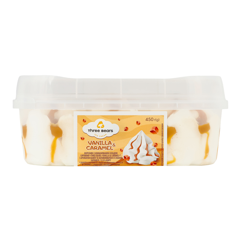 Морозиво 12% Vanilla&Caramel Three bears п/у