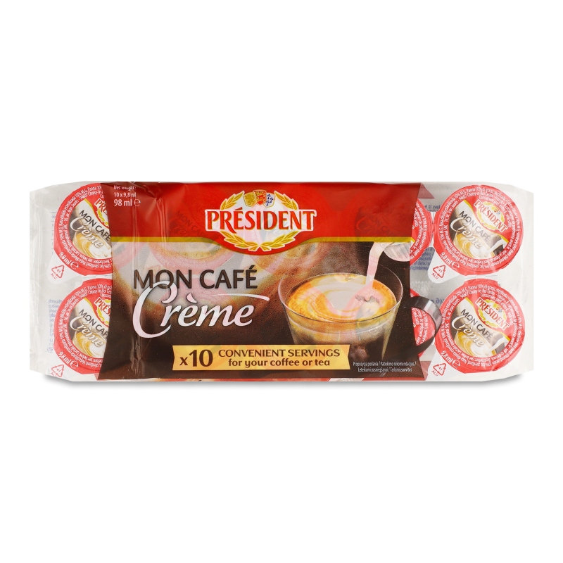 Вершки порційні 10% 10*10г President