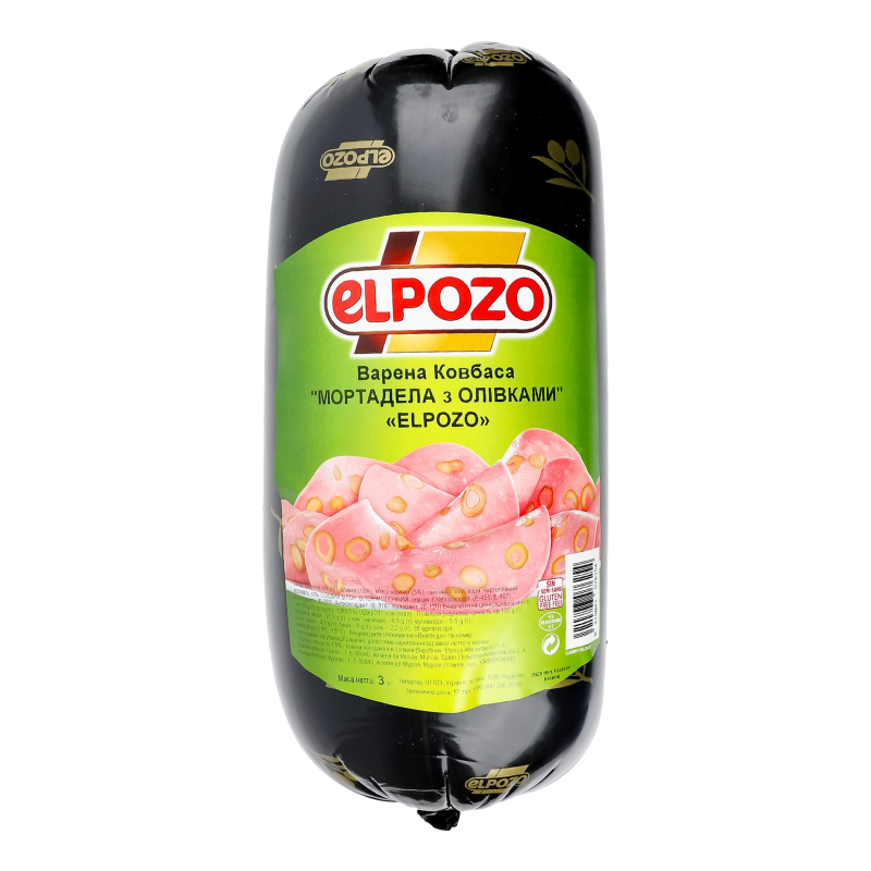 Ковбаса варена Мортадела з оливками Elpozo кг