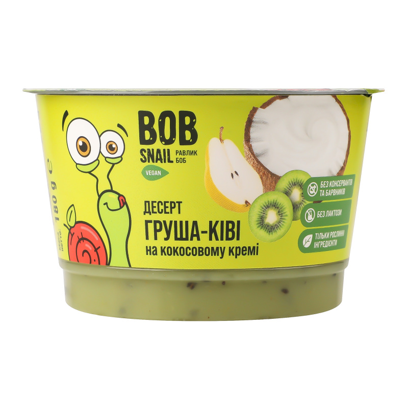 Десерт на кокосовому кремі Груша-ківі Bob Snail ст