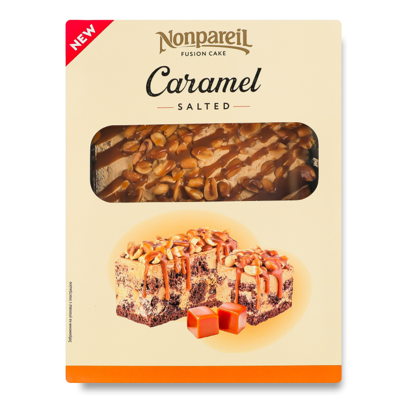 Торт Солона карамель з горіхом 500г коробка Nonpareil