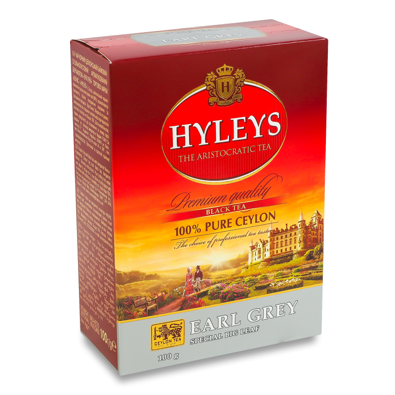 Чай Ерл Грей чорний з бергамотом крупнолистовий 100г Hyleys