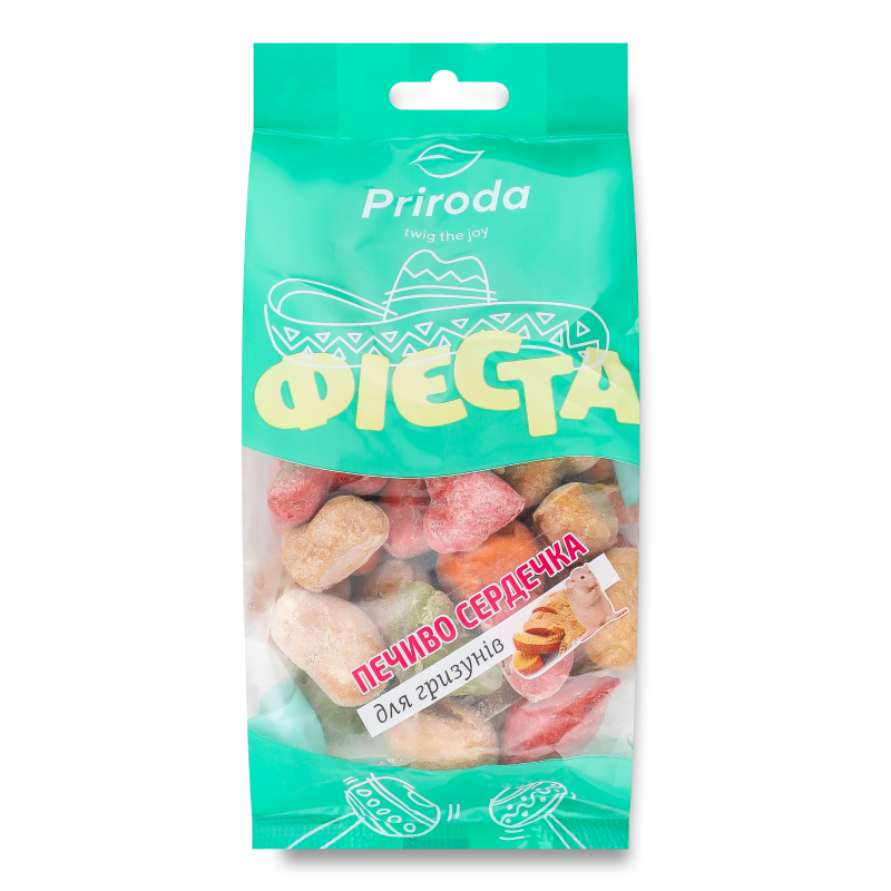 Печиво д/гризунів Сердечка асорті 100г PR740149 Природа