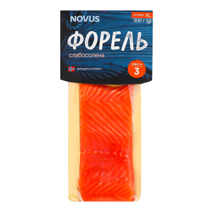 Форель філе-шматок Novus сл/с з/ш в/у