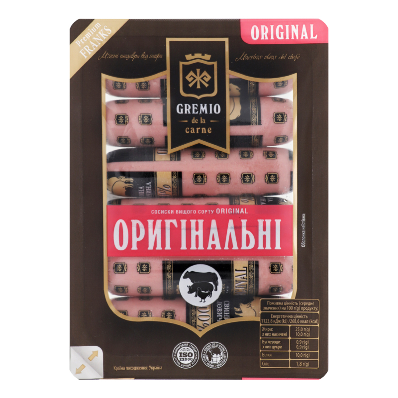 Сосиски Original Gremio de la carne лоток