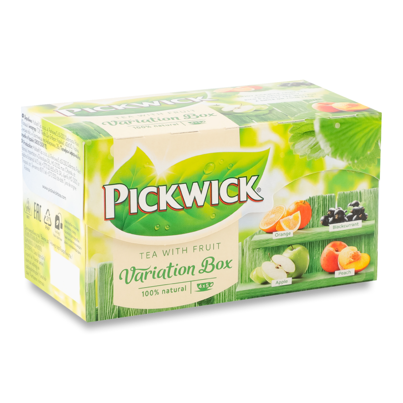 Чай Variation Box Апельсин чорна смородина яблуко персик чорний 20*1,5г Pickwick