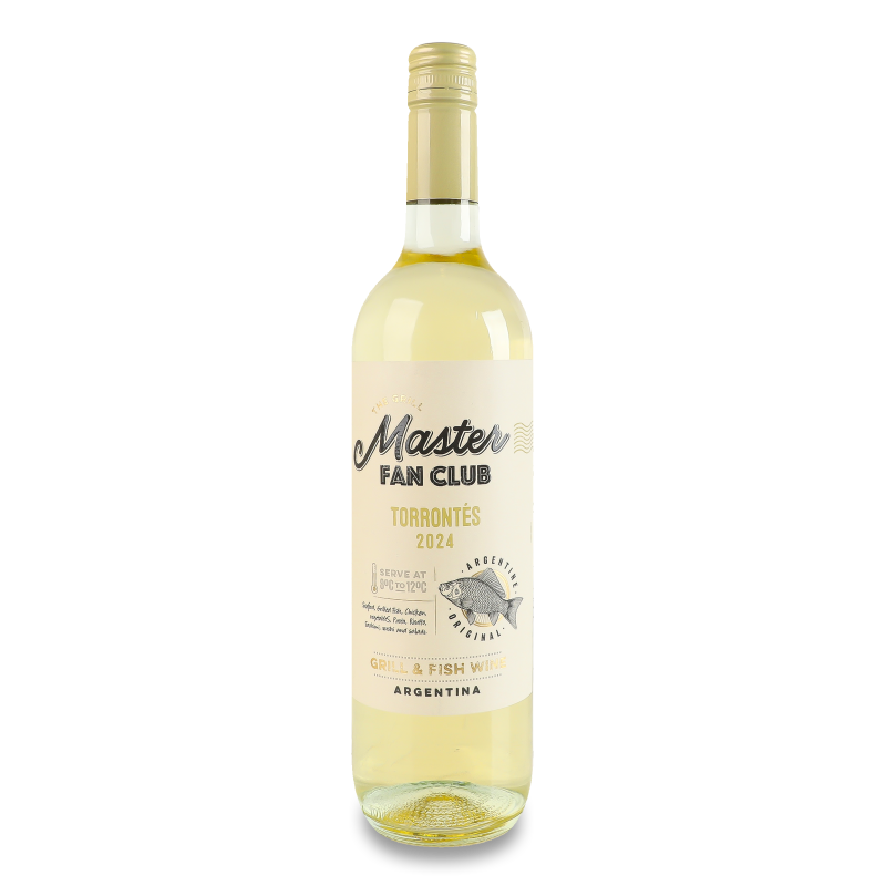 Вино Torrontes біле сухе 12,5% 0,75л The Grill Master Fan Club