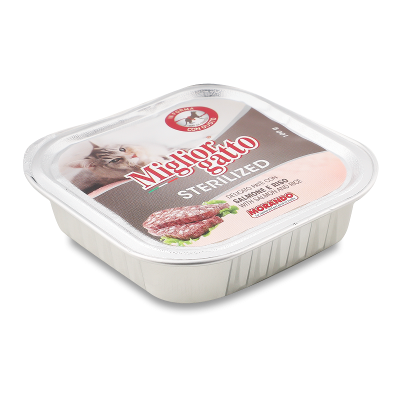 Корм д/стерилізованих котів Migliorgatto з лососем та рисом 100г Morando