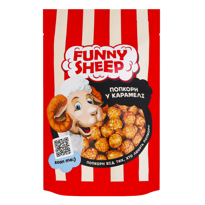 Попкорн у карамелі Funny Sheep д/п 100г Funny Sheep(14820069740791