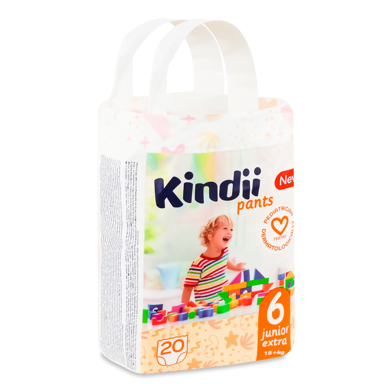 Підгузки-трусики Джуніор екстра 6 15+кг 20шт Кіндіі
