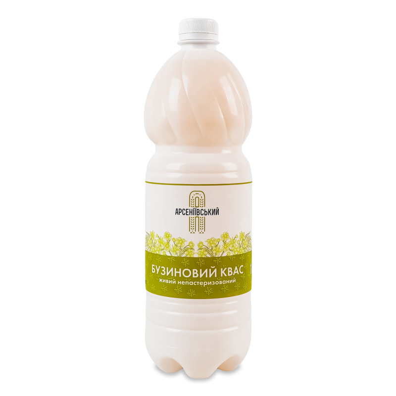 Напій бродіння Квас живий бузиновий 1л пет Арсеніївський
