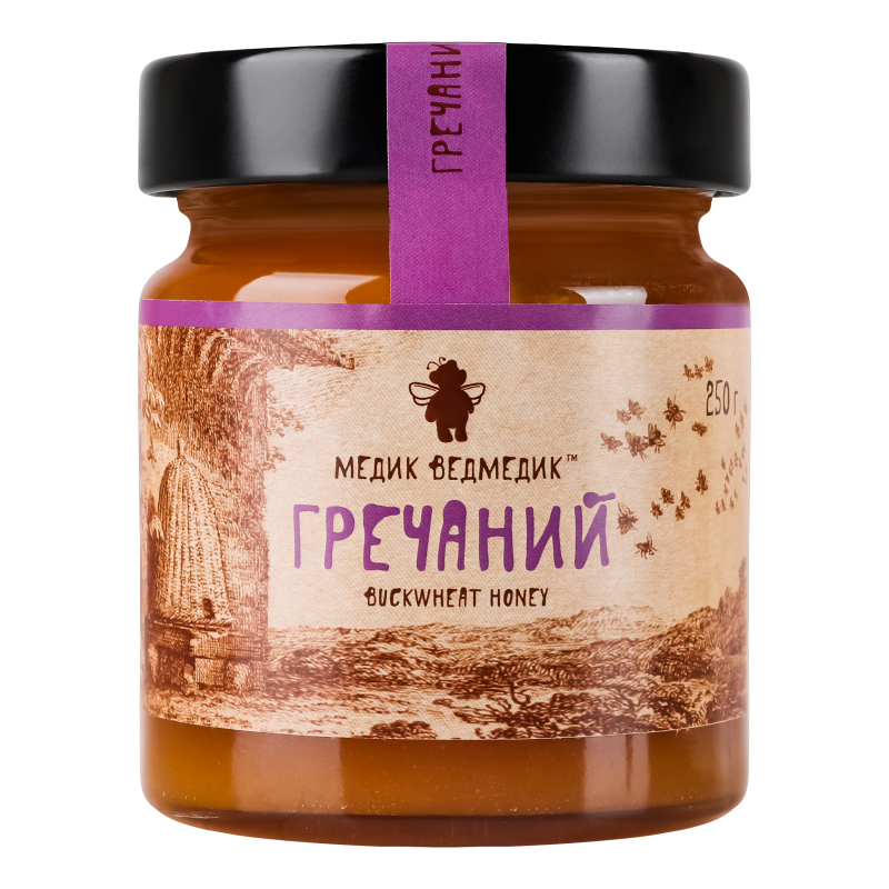 Мед гречневый Медик Ведмедик с/б 250г Медик Ведмедик(14820195680039 ...