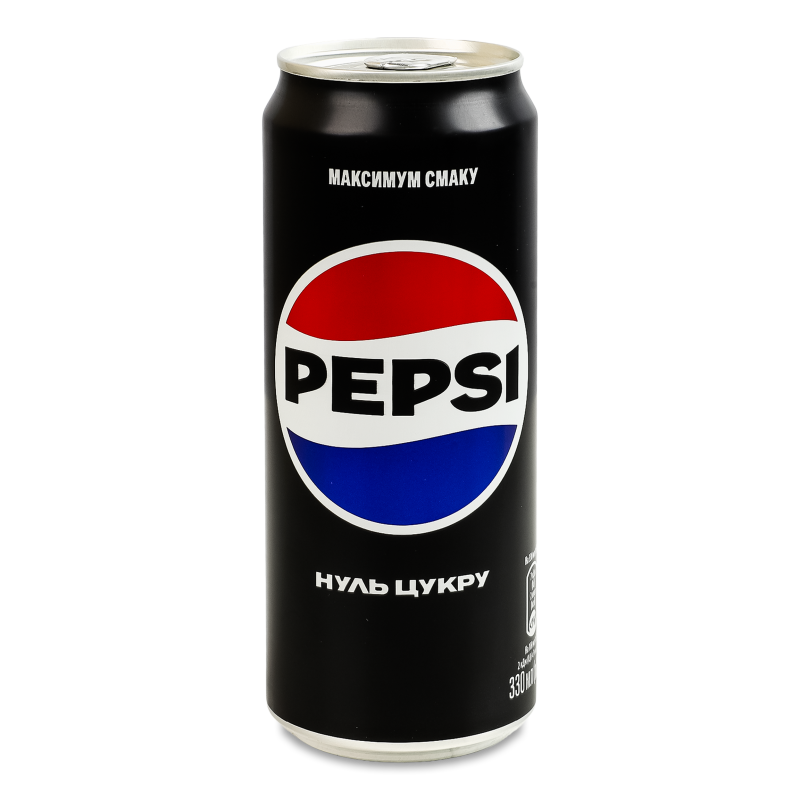 Напій безалкогольний Нуль цукру сильногазований 0,33л ж/б Pepsi