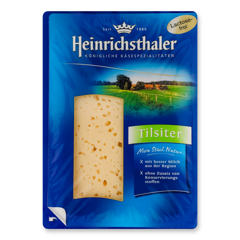 Сир Тільзітер 45% нарізка 150г Heinrichsthaler