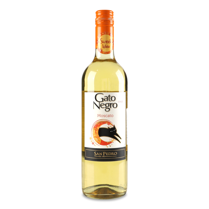 Вино Москато Сан Педро біле солодке 12% 0,75л Гато Негро