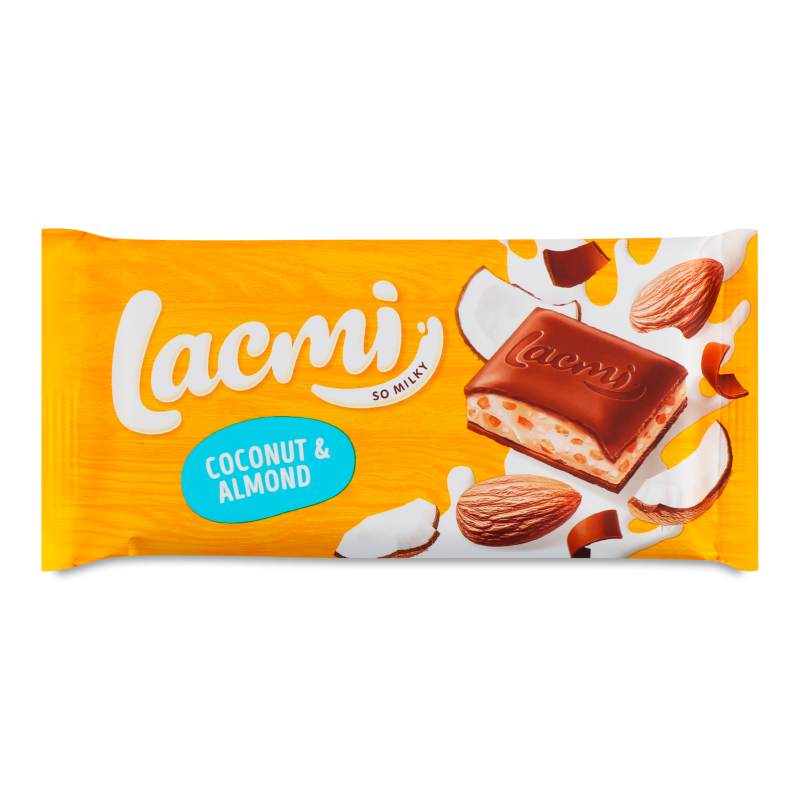 Шоколад Lacmi Coconut&Almond молочний 84г Roshen