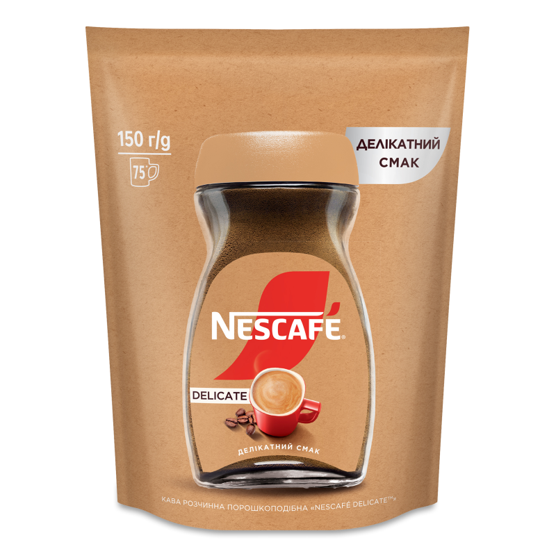 Кава Delicate розчинна порошкоподібна 150г економ пакет Nescafe