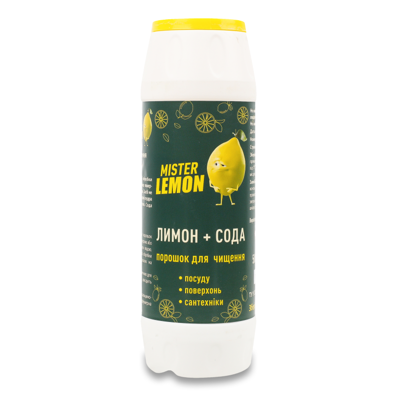 Порошок д/чищення посуду поверхонь сантехніки 500г Містер Лемон