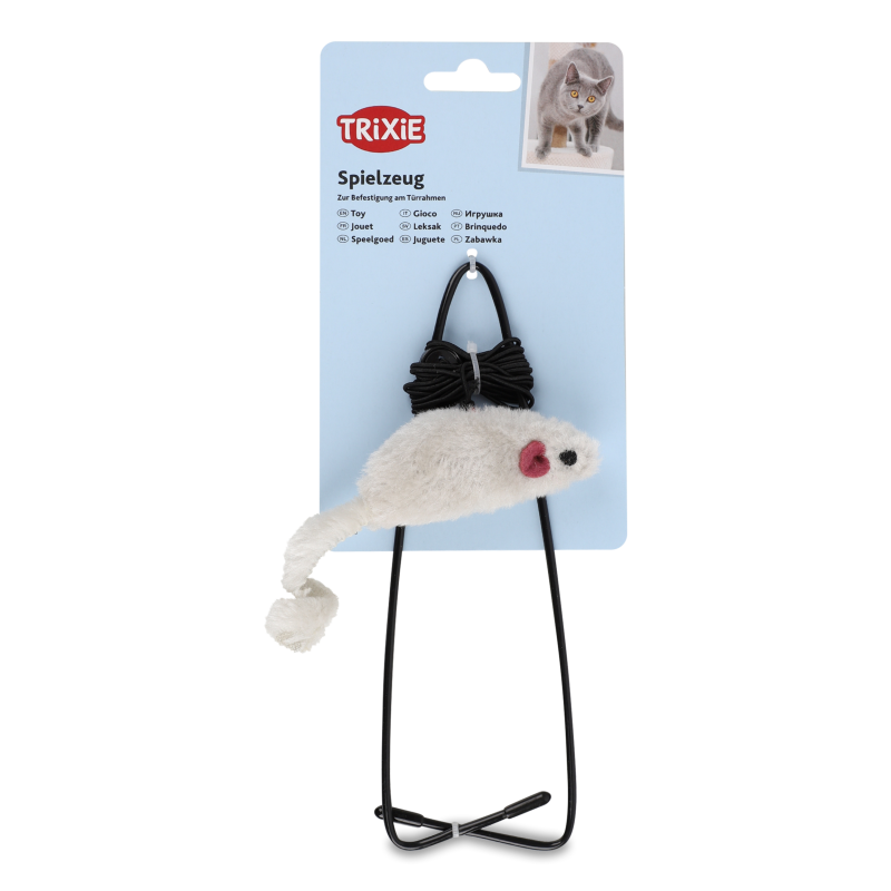 Іграшка д/котів Мишка 8см на вудочці 190см Тріксі