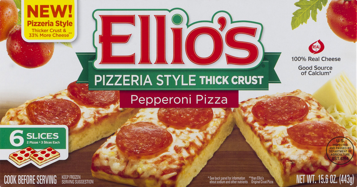 Ellio's Pizzeria Style Thick Crust Pepperoni Pizza 6 CT Ellio's