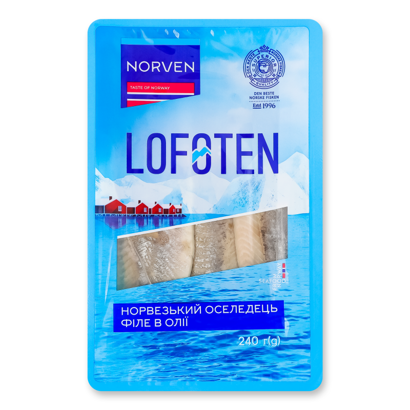 Оселедець Класичний в олії 240г Норвен