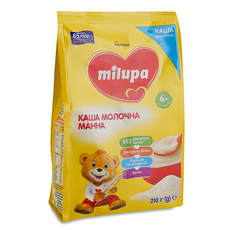 Каша молочна манна від 6місяців 210г Milupa