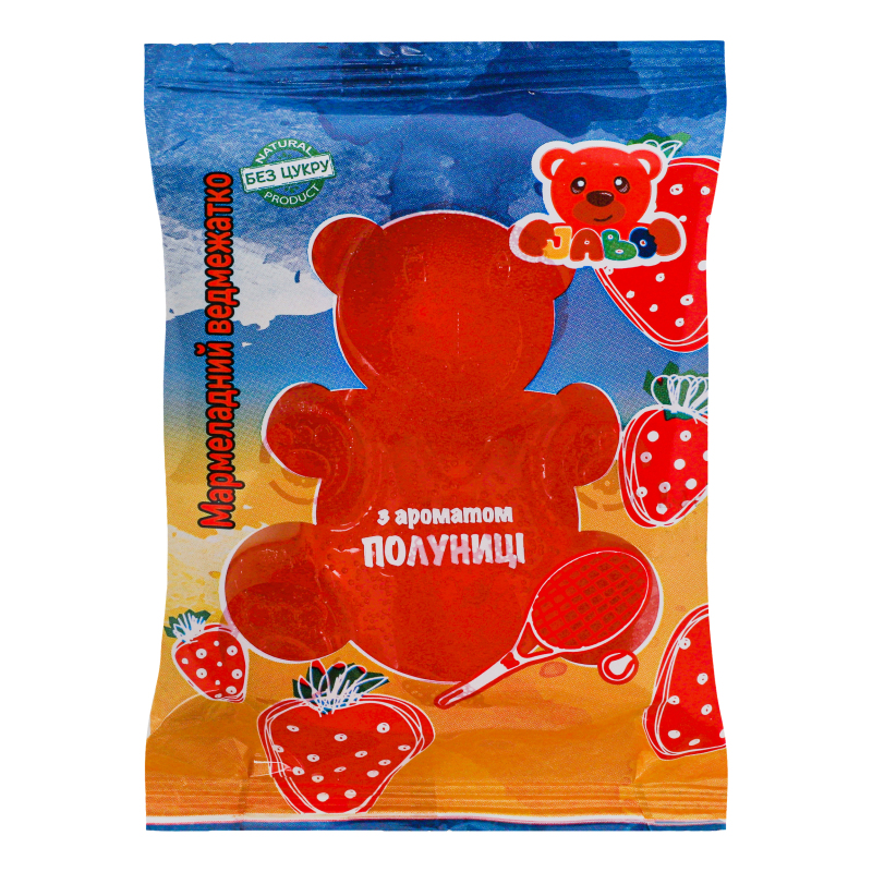 Мармелад желейный с ароматом клубники Мармеладный мишка Jabo м/у 90г ...