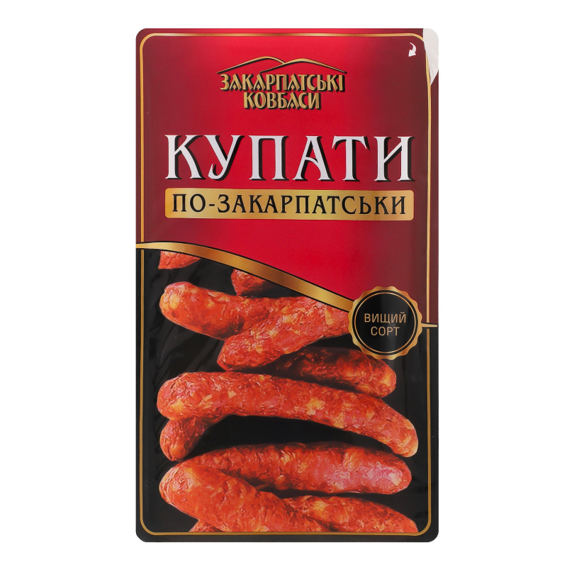 Ковбаски Купати по-закарпатськи Закарпатські ковбаси н/к в/с лоток
