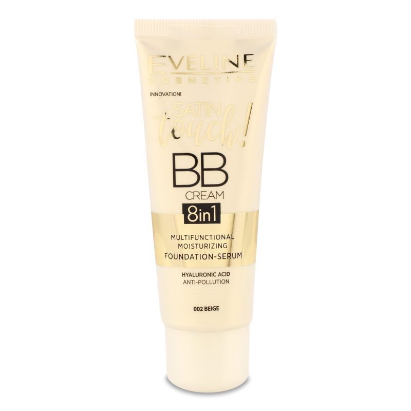 ББ-крем тональний Сатін Тач 8в1 з зволожуючою сироваткою №002 беж 30мл Евелін