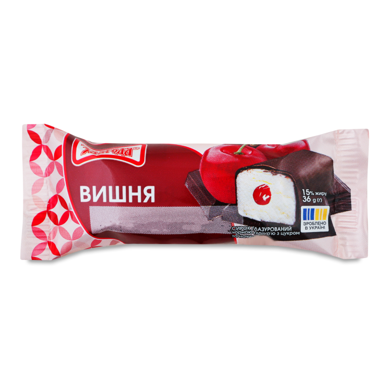 Сирок глазурований з вишнею 15% 36г Злагода