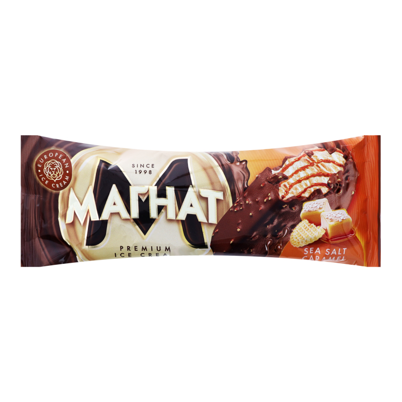 Морозиво 12% в кондитерській глазурі Sea Salt Caramel Магнат м/у