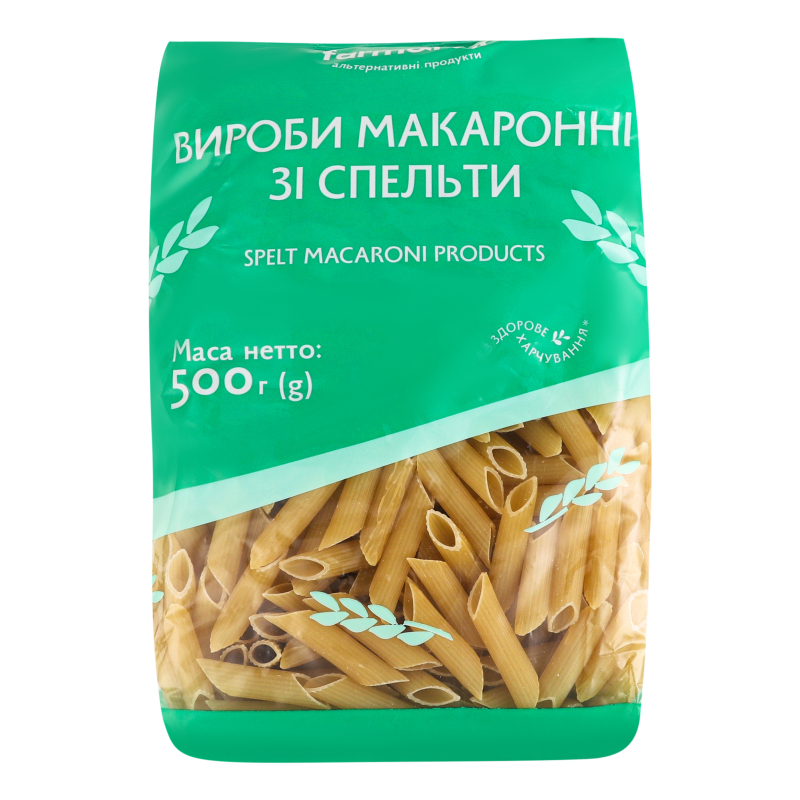 Вироби макаронні зі спельти Перо рифлене Farm&roll м/у