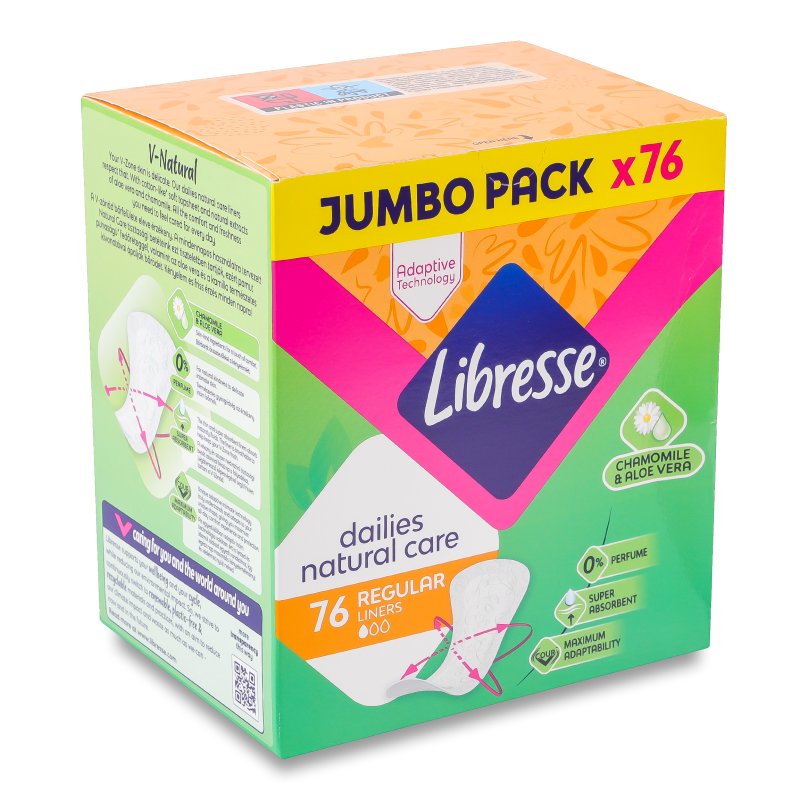 Прокладки щоденні Dailies Care Regular 76шт Libresse