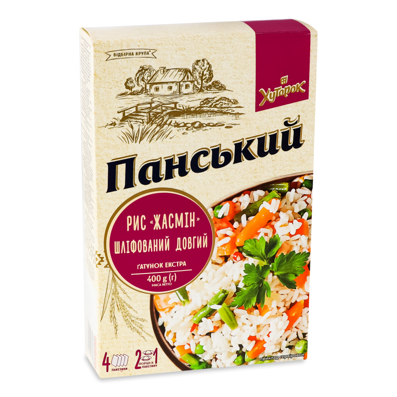 Рис Жасмін 4*100г Хуторок панський
