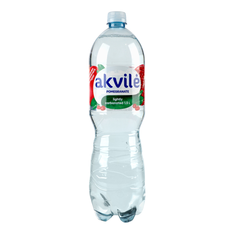 Вода мінеральна слабогазована зі смаком гранату Akvile п/пл