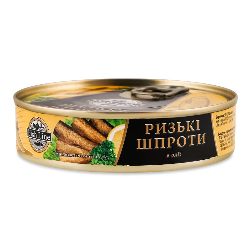 Шпроти Ризькі в олії 160г ж/б з ключем Фіш Лайн